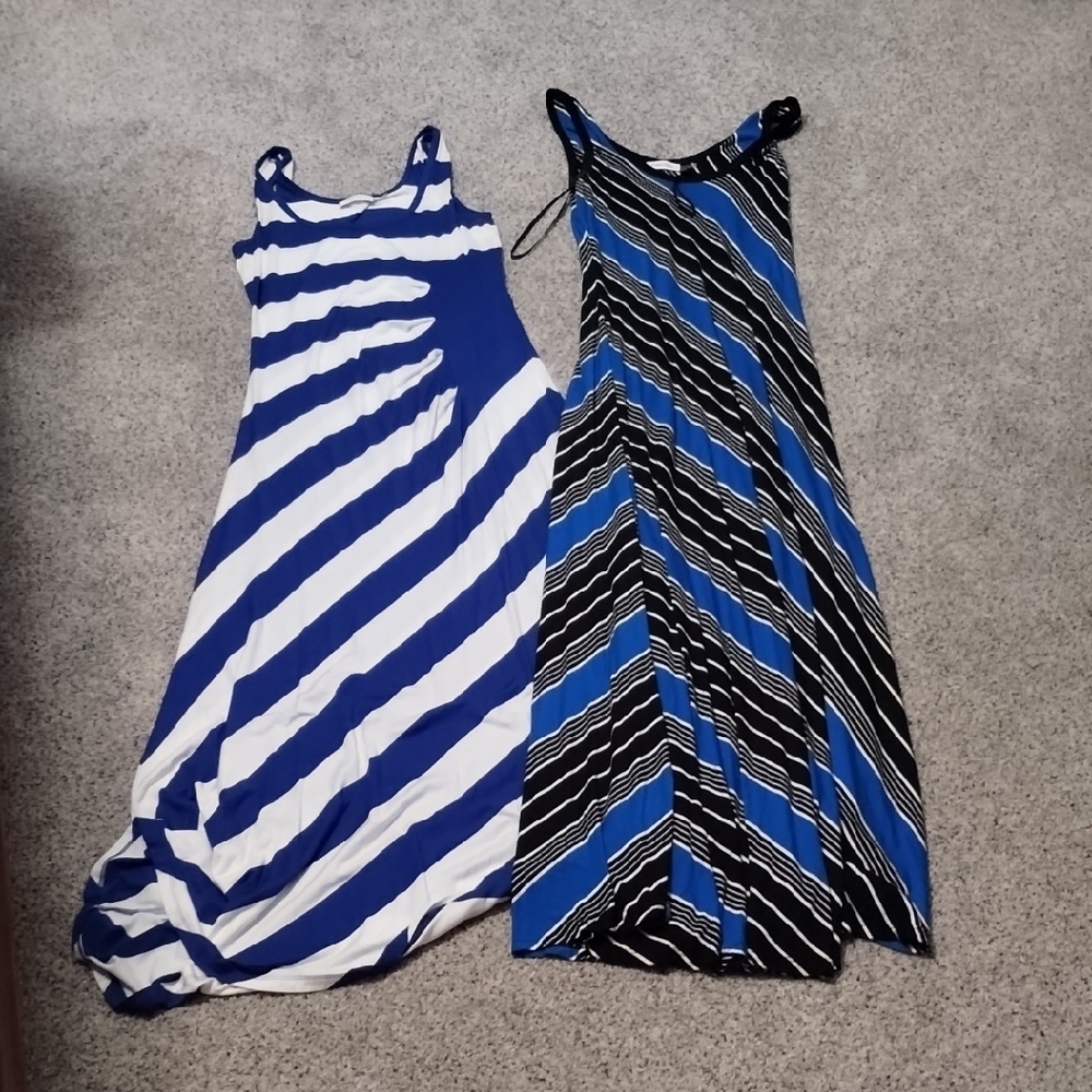 Calvin Klein Blue and White Dress